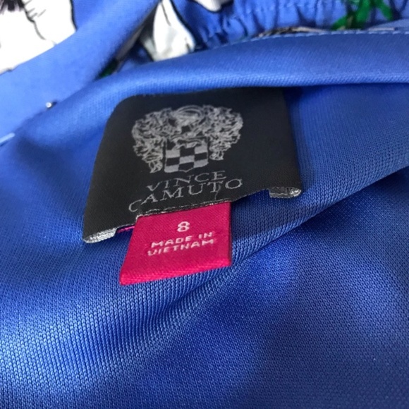 Vince Camuto Blue Floral Midi Dress Size 8 NWT - Picture 5 of 8